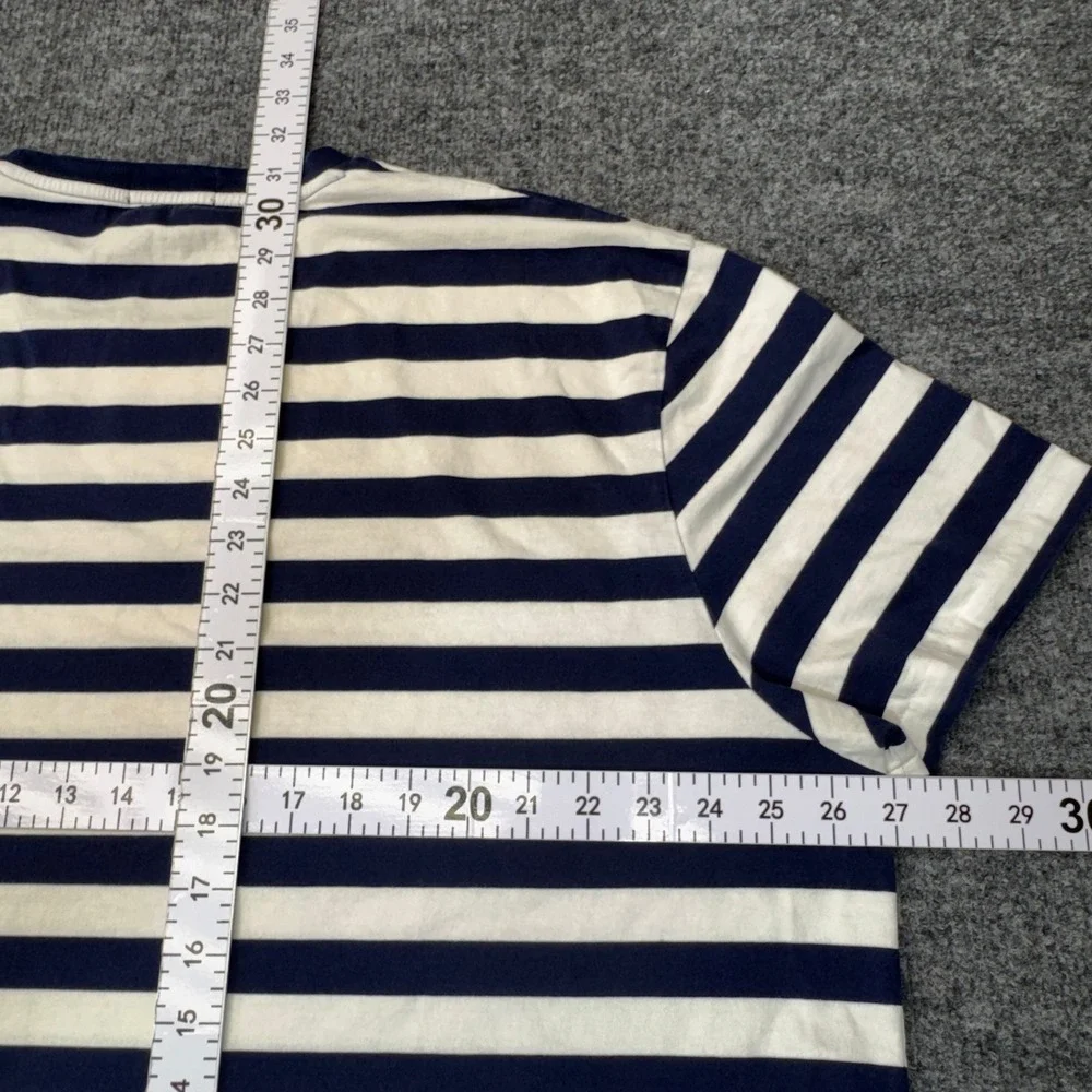 Polo Ralph Lauren T-Shirt Mens XXL Blue White Striped Pony Logo Classic Fit